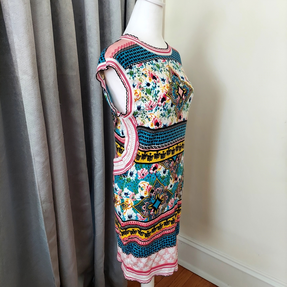 Floral Multicolor Women's  Brunch Dress